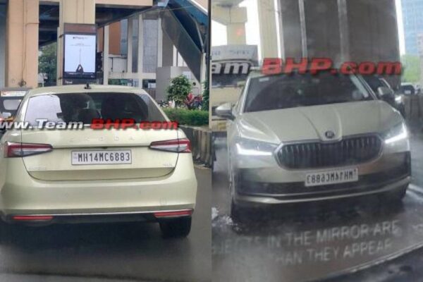 पुणे में ऑफिशियल लॉन्च से पहले स्कोडा सुपर्ब डीजल 4X4 बिना पोस्टर के स्पॉट हुई