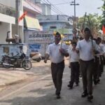 संघ शताब्दी वर्ष, दीनदयाल बस्ती में पथ संचलन:मुख्य वक्ता बोले-सनातन बचा रहेगा तो भारत बचा रहेगा