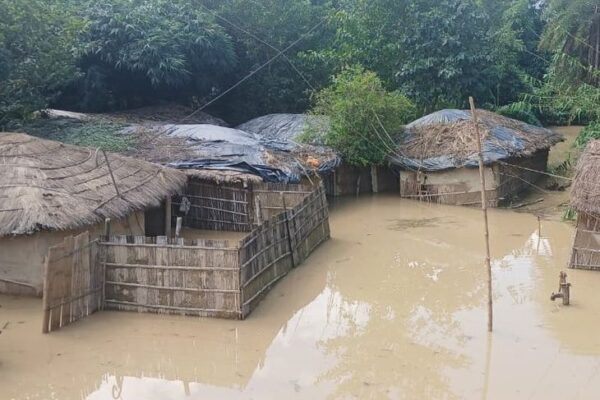 Flood: बागमती नदी का जलस्तर बढ़ने से गांव में घुसा पानी, पुरनहिया बराही के वार्ड 12, 13 में फसल डूबी, SDRF तैनात
