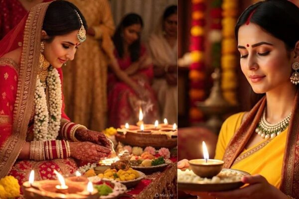 Karwa Chauth 2025 Puja Thali: करवाचौथ पूजा थाली में रखने योग्य सामग्री की पूरी सूची, कहीं रह न जाए कोई कमी